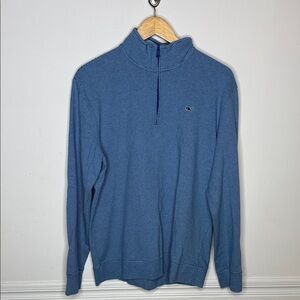 Vineyard Vines Men’s Saltwater. Blue Half-Zip.  Large.
